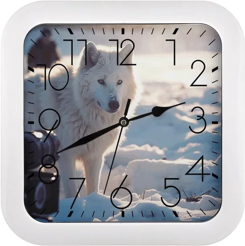 Miniatura 12 de 10" Square Modern Wall Clock,Ancient Egypt Print Kitchen Clocks Wall Battery Operated,Silent Non Ticking Unique Funny Cute Wall Clock for Living