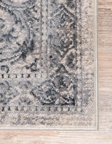 Miniatura 7 de Unique Loom Chateau Collection - Alfombra de área Wilson (2' 2" x 6' 9", alfombra de pasillo, azul oscuro/gris)