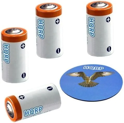 HQRP Paquete de 4 baterías de 3 V compatibles con Canon Sure Shot 130u II, 130u, 115U II, Prima Zoom 90u II, 90u, 80u, EOS Rebel Ti cámara digital