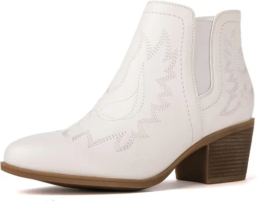 Miniatura 2 de GLOBALWIN Botas de tobillo para mujer, botas vaqueras del oeste
