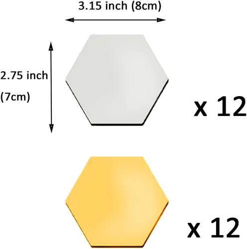 Miniatura 2 de Juego de 2 calcomanías autoadhesivas de pared con forma de corazón, espejo reflectante decorativo para pared, lámina de acrílico para pared