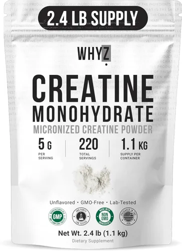 Miniatura 10 de Monohidrato de creatina en polvo, micronizado y sin sabor, suplemento de creatina para hombres y mujeres, apoyo muscular, fuerza y recuperación, 105