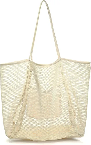 Miniatura 13 de Bolso de hombro para mujer Hoxis de malla, para la playa