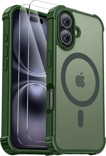 Miniatura 23 de Funda para iPhone Air [compatible con MagSafe] [2 protectores de pantalla] [prueba de caídas de grado militar] Funda magnética resistente
