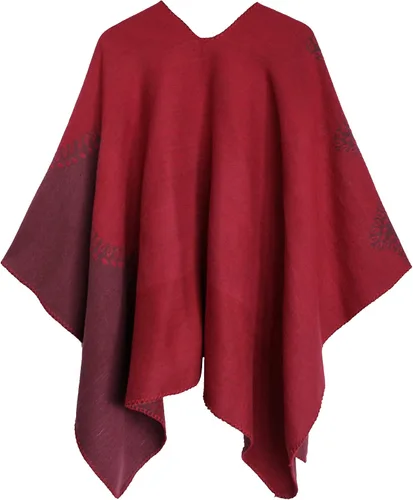 Miniatura 17 de Urban CoCo Poncho de colores para mujer, chal con frente abierto, color en bloques