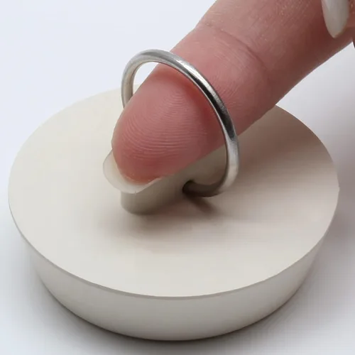 Miniatura 5 de Bonsicoky 2 Piezas de Tapón de Drenaje de Goma Se Adapta de 1-1/2 Pulgadas a 1-5/8 Pulgadas, Tapón de Drenaje de Bañera con Anillo Colgante, Tapón