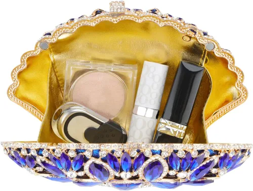 Miniatura 3 de Evevictor Bolso de mano, bolso de noche, bolsa de dinero pequeña con diamantes de imitación para cóctel, graduación, boda, fecha