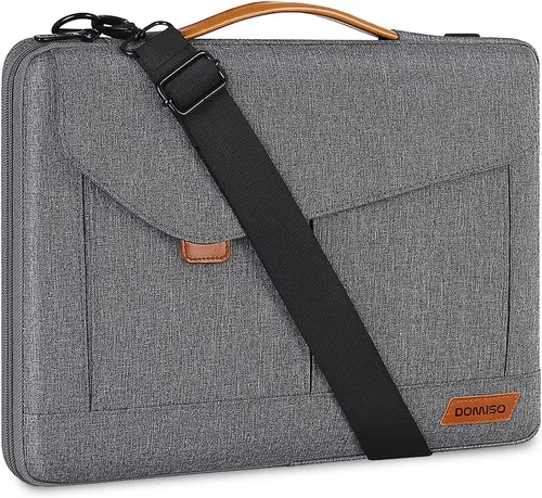 Miniatura 7 de DOMISO Funda para laptop de 14 pulgadas, resistente al agua, maletín de negocios, bolsa de transporte para portátiles Lenovo Chromebook S330/Flex