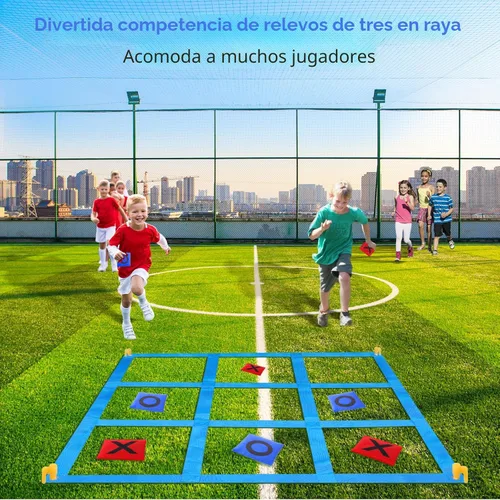 Miniatura 4 de CWLAKON Juego de Lanzamiento de Pufs Gigante al Aire Libre Tic Tac Toe para Niños, Adultos y Familia, Gran Juego de Patio al Aire Libre para Césped