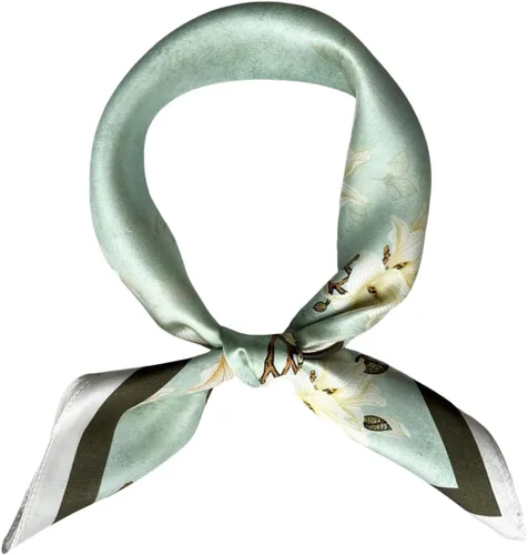 Miniatura 25 de FONYVE Bufandas 100% de seda de morera para mujer, bufanda cuadrada ligera de satén para la cabeza, bufanda pequeña de seda para dormir, 21 x 21