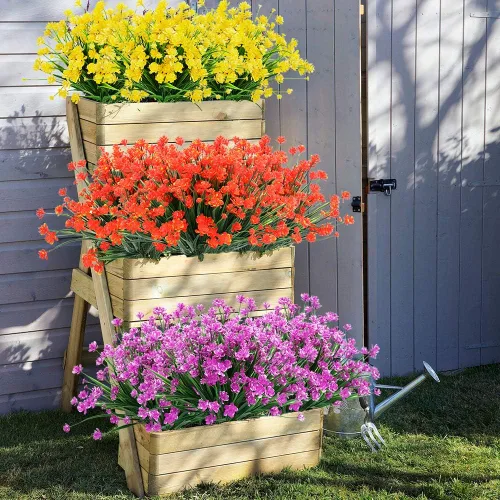 Miniatura 4 de Plantas y flores artificiales para exteriores, resistentes a los rayos UV
