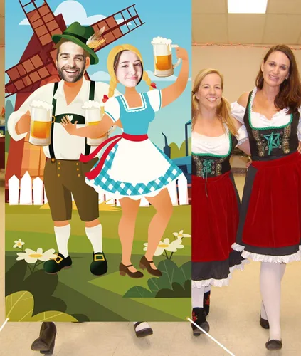 Miniatura 3 de Oktoberfest - Decoración de carteles para puerta, juegos divertidos, suministros para festivales de cerveza bávara