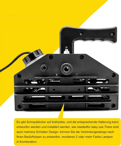 Miniatura 8 de Lámpara de curado de pintura infrarroja portátil de mano, 1000 W, 110 V, luz de calor de pintura infrarroja de onda corta con temporizador de 0 a 90