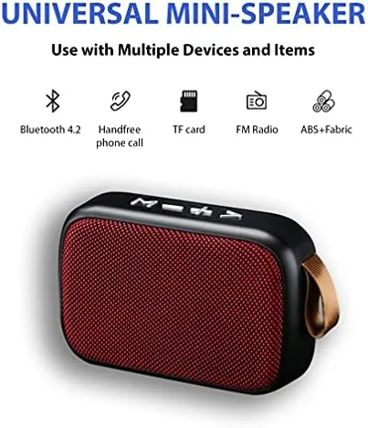 Miniatura 5 de Altavoz compatible con su Xiaomi Poco X3 Pro Diseño de tela 3W Playtime 6H Interior, Viaje al aire libre (rojo)