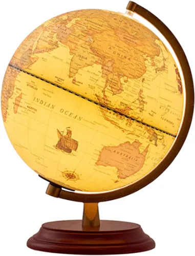 Geographic Globes Vintage Rotating Globe With Mahogany Base Vintage Globes Desktop World Globe Education Geographic Globes Fun Illuminated