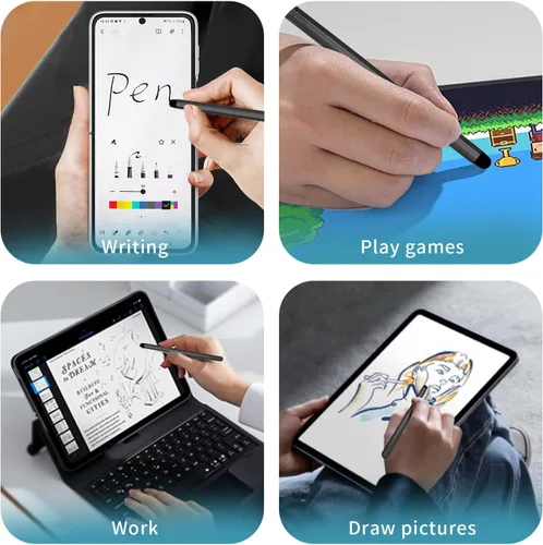 Miniatura 4 de Lápiz óptico con ranura para bolígrafo para pantallas táctiles, lápiz capacitivo universal de alta precisión para iPad, iPhone, tabletas, Samsung