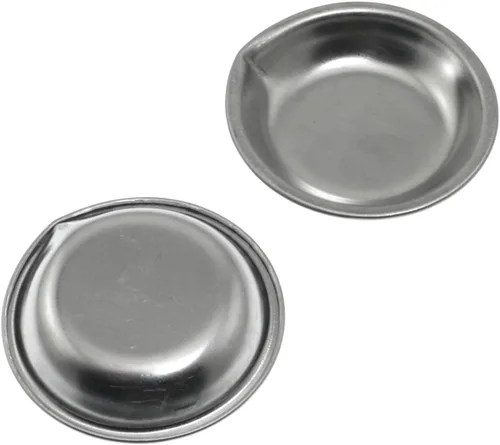 Miniatura 3 de Bandeja de pintura redonda pequeña, 20 unidades, plato de mezcla, paleta de pintura, taza de mezcla de acero inoxidable de 2 pulgadas, mini paleta
