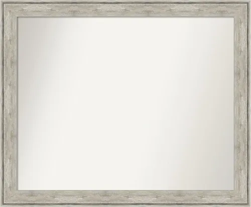 Miniatura 168 de Amanti Art Espejo de baño plateado para sobre fregadero, 28 x 47 pulgadas, espejo rectangular de plata imperial, marco de madera tradicional de gran