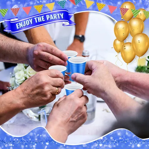 Miniatura 4 de Roshtia Paquete de 100 vasos de plástico de 2 onzas, mini vasos de chupito desechables de graduación de 2 onzas para fiesta de graduación, boda