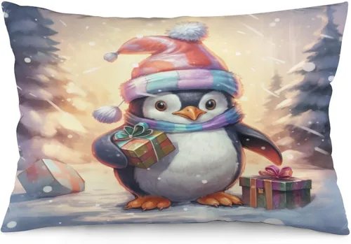 Miniatura 16 de Fundas de almohada de primavera con bonitos muñecos de nieve, fundas de almohada rústicas para vacaciones, funda de almohada tamaño Queen