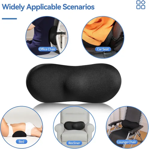 Miniatura 7 de Almohada de apoyo lumbar para coche con sistema de estabilidad Dual-Grip™ Almohada de espalda de espuma viscoelástica adaptativa avanzada