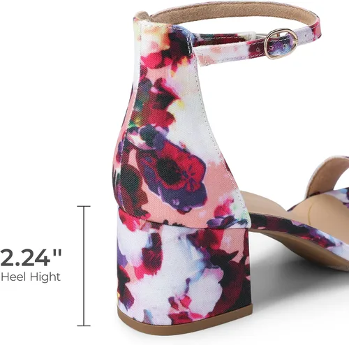 Miniatura 4 de DREAM PAIRS - Sandalias de tacón ancho y bajo para mujer