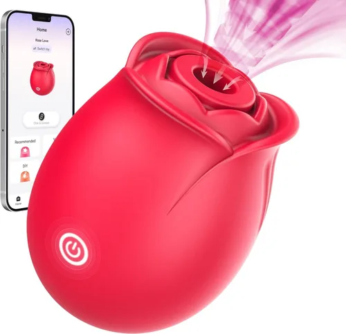 Miniatura 11 de Sex Toys Rose Dildo Vibrador – Juguete de rosa mejorado con 5 modos de succión y vibración para mujeres pezón de clítoris (púrpura)