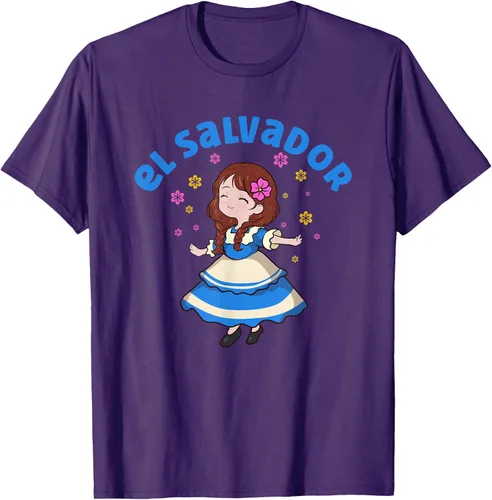 Miniatura 59 de Camiseta de mujer hispana con bandera salvadoreña de El Salvador Orgullosa, Negro
