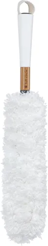 Full Circle Dust Whisperer - Plumero de microfibra, lavable a máquina, para ventiladores de techo, persianas, muebles, color blanco