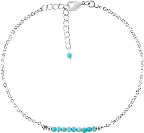 Miniatura 51 de YANARA Pulsera de tobillo para mujer, piedra de nacimiento natural, cuentas de piedras preciosas, tobillera delicada hecha a mano de 9 pulgadas +
