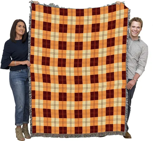 Miniatura 12 de Pure Country Weavers - Manta a cuadros Black Watch Tartan - Tapicería de regalo tejida con patrones, de algodón - Fabricada en Estados Unidos (72x54)