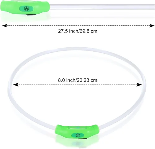 Miniatura 7 de NOVKIN Collar de perro con luz LED, collar de perro con luz recargable, luces para perros impermeables IP67 para caminar por la noche, collar de Rojo
