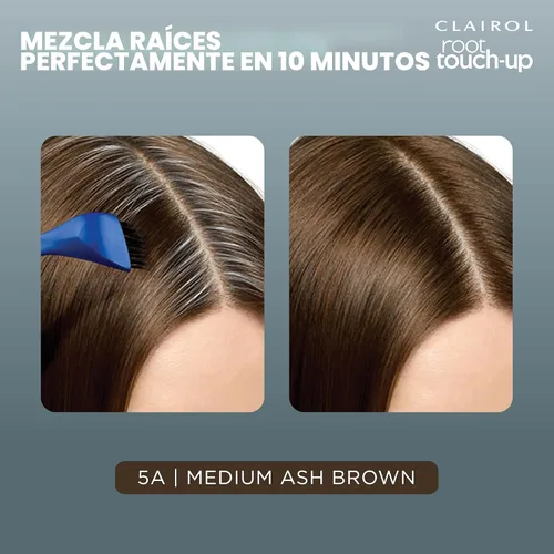 Miniatura 4 de Clairol Root Touch-Up by Nice'n Easy - Tinte permanente para el cabello, color castaño ceniza medio 5A para el cabello, paquete de 1 unidad 5A