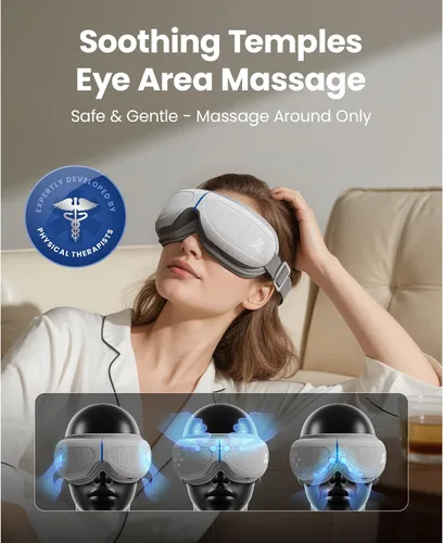 Miniatura 3 de BOB AND BRAD - Masajeador de ojos con calor y enfriamiento, máscara ocular EyeOasis 2 para migrañas, apta para FSA/HSA, masajeador facial térmico