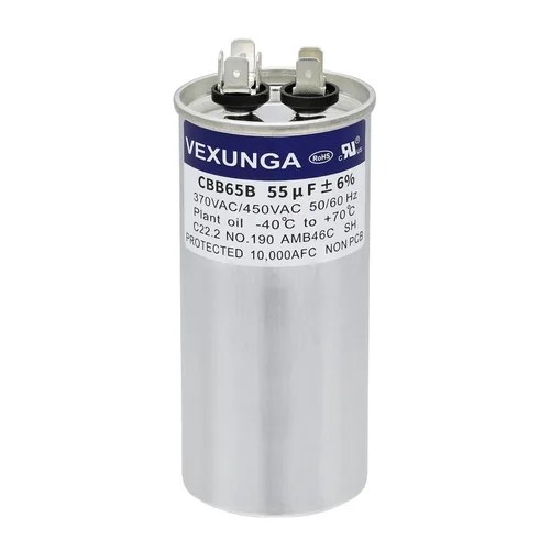 Miniatura 36 de VEXUNGA - 25/5 uF 25+5 MFD 370V o 440V Condensadores redondos de arranque dual 25 5 uF 370 440 Volt VAC CBB65 Condensadores para acondicionador