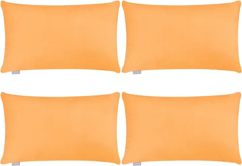 Miniatura 64 de Thmyo - Paquete de 4 fundas de almohada decorativas de 100 % algodón para lumbar, cómodas, sólidas, para Navidad/Halloween, fundas de cojín Blanco