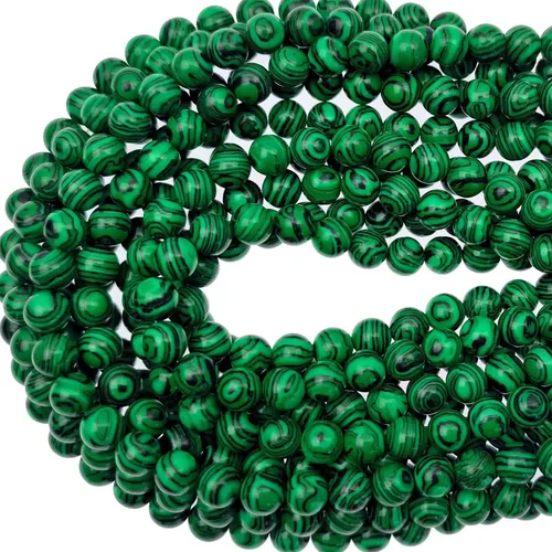 Miniatura 27 de Cuentas de ágata de pavo real natural de 0.236 in, cuentas redondas lisas de materiales de bricolaje, pulsera, collar, aretes, fabricación de joyas