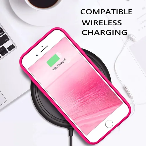 Miniatura 4 de GUAGUA Funda compatible con iPhone 6s, iPhone 6, silicona líquida, gel suave, goma delgada, ligera, forro de microfibra, con textura, a prueba