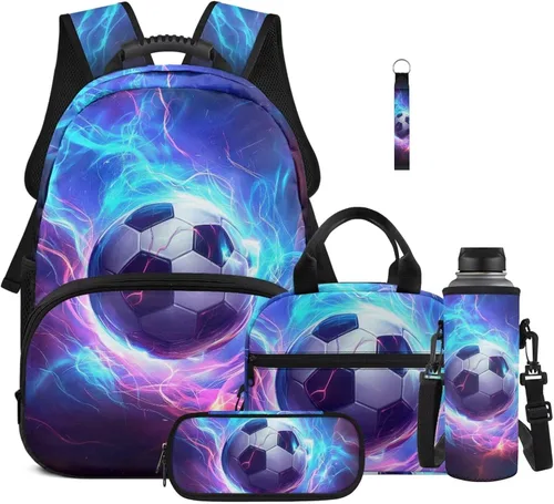 Miniatura 28 de Bulopur Eagle American Flag Print Kids Backpack Boys Elementary School 17 Inch Bookbag With Lunch Bag Water Bottle Holder Keychain Pencil Case 5