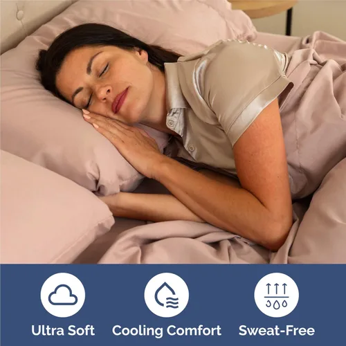 Miniatura 4 de Juego de sábanas Queen de 6 piezas, sábanas transpirables y refrescantes, sábanas de hotel, ropa de cama cómoda con bolsillos profundos y fácil 38