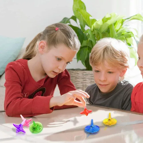 Miniatura 7 de Juguetes giratorios de acrílico para niños, coloridos y duraderos con cristales brillantes para niños y niñas, juego en familia, fiesta, escuela