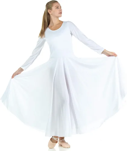 Miniatura 2 de Danzcue Vestido de baile de manga larga de longitud completa para mujer