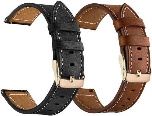 Miniatura 6 de Vivoactive 5/3 Bandas de cuero para hombres y mujeres, correas de cuero de 0.787 pulgadas compatibles con Garmin Venu Sq/Venu 2Plus/Vivoactive 3