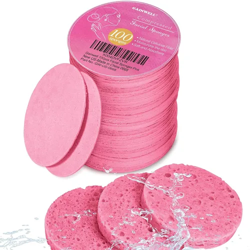 Miniatura 9 de GAINWELL Esponjas faciales comprimidas naturales de 50 colores, para limpieza facial, reutilizables y ecológicas, 50 unidades Varios