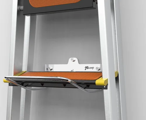Miniatura 5 de JBscoop 2 ganchos de escalera de montaje en pared para cochecitos de almacenamiento de escalera y silla plegable, soporte de escalera resistente a