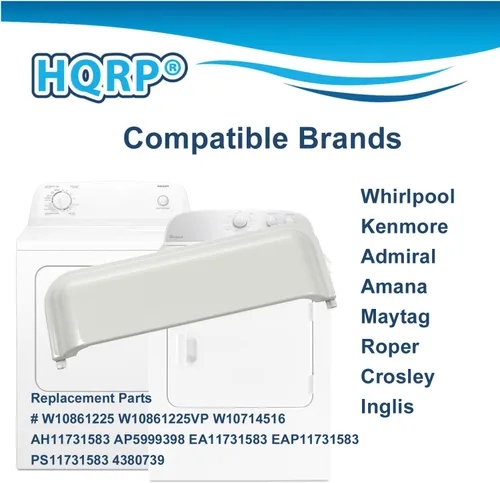 Miniatura 2 de HQRP Reemplazo de manija de puerta de secadora para Whirlpool W10861225 W10861225VP W10714516 AH11731583 AP5999398 EA11731583 EAP11731583 PS11731583