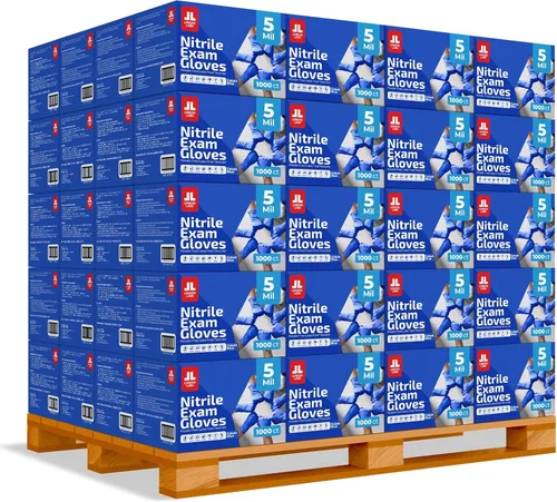 Miniatura 4 de London Labs NITRILE - Guantes desechables de 4 mil de grosor, sin látex y sin polvo (1000 unidades, grande, azul)