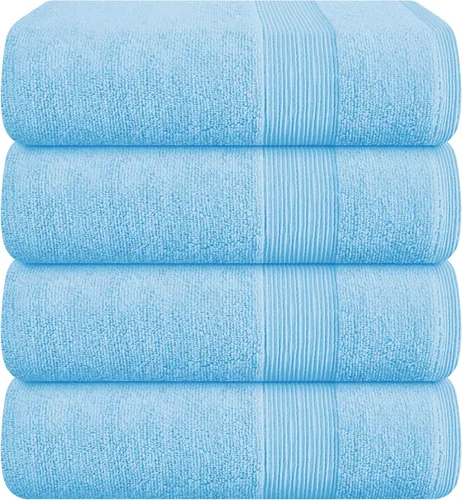 Miniatura 10 de Belizzi Home Toallas de Baño Extragrandes Premium de Algodón Paquete de 2, 35x70 - 100% Algodón Puro - Ideal para Uso Diario - Ultra Suave y Morado