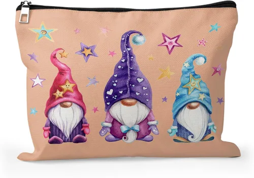 Miniatura 19 de Cafl Bolsa de maquillaje para mujeres y niñas, organizador de viaje portátil de gran capacidad, 10 x 8 pulgadas, Par de mirlo posado en ramas