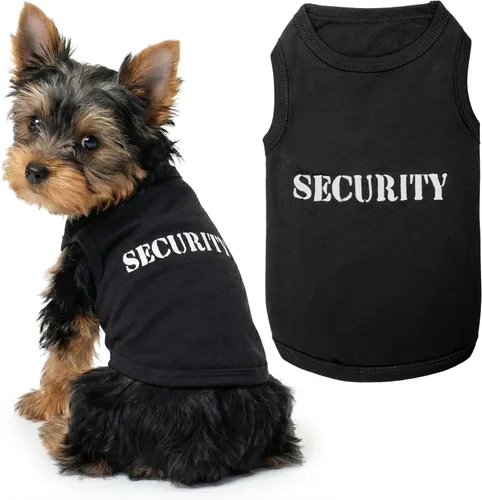 Miniatura 15 de Camiseta para Perro Parisian Pet - Camiseta Bordada FBI - 100% Algodón, Ropa Transpirable para Perros - Chaleco para Mascotas Sin Mangas - Camisas